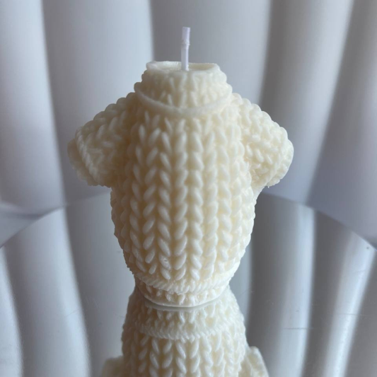 Kalėdinė žvakė "Megztukas"